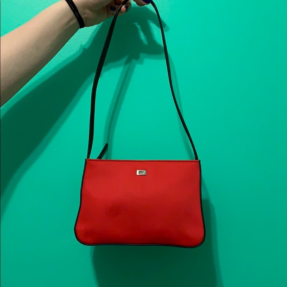 Red hand bag